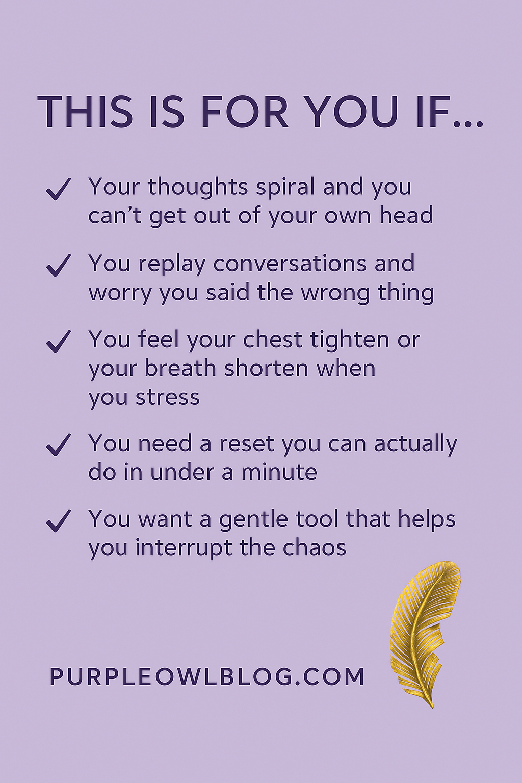 Overthinkers Detox: A 1-Minute Reset for When Your Brain Won’t Shut Up